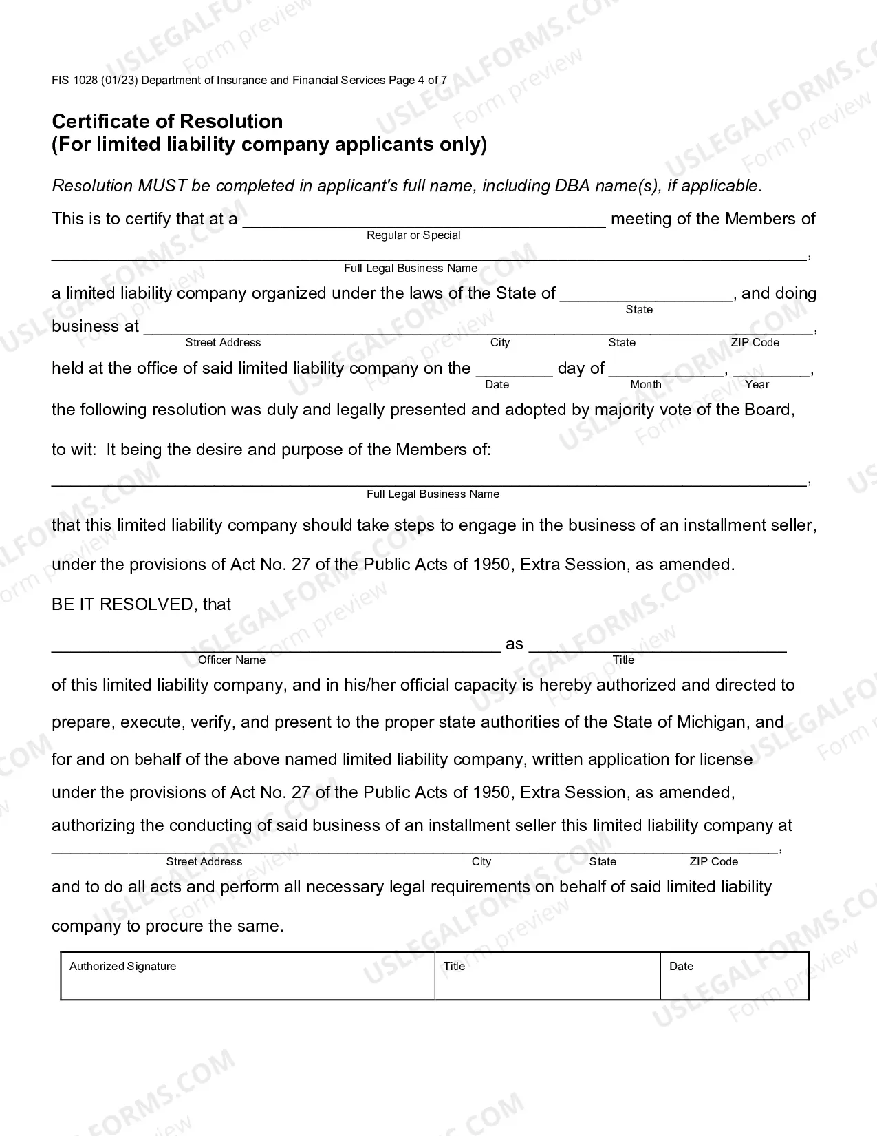 Preview Installment Seller License Application, Procedures and Fees