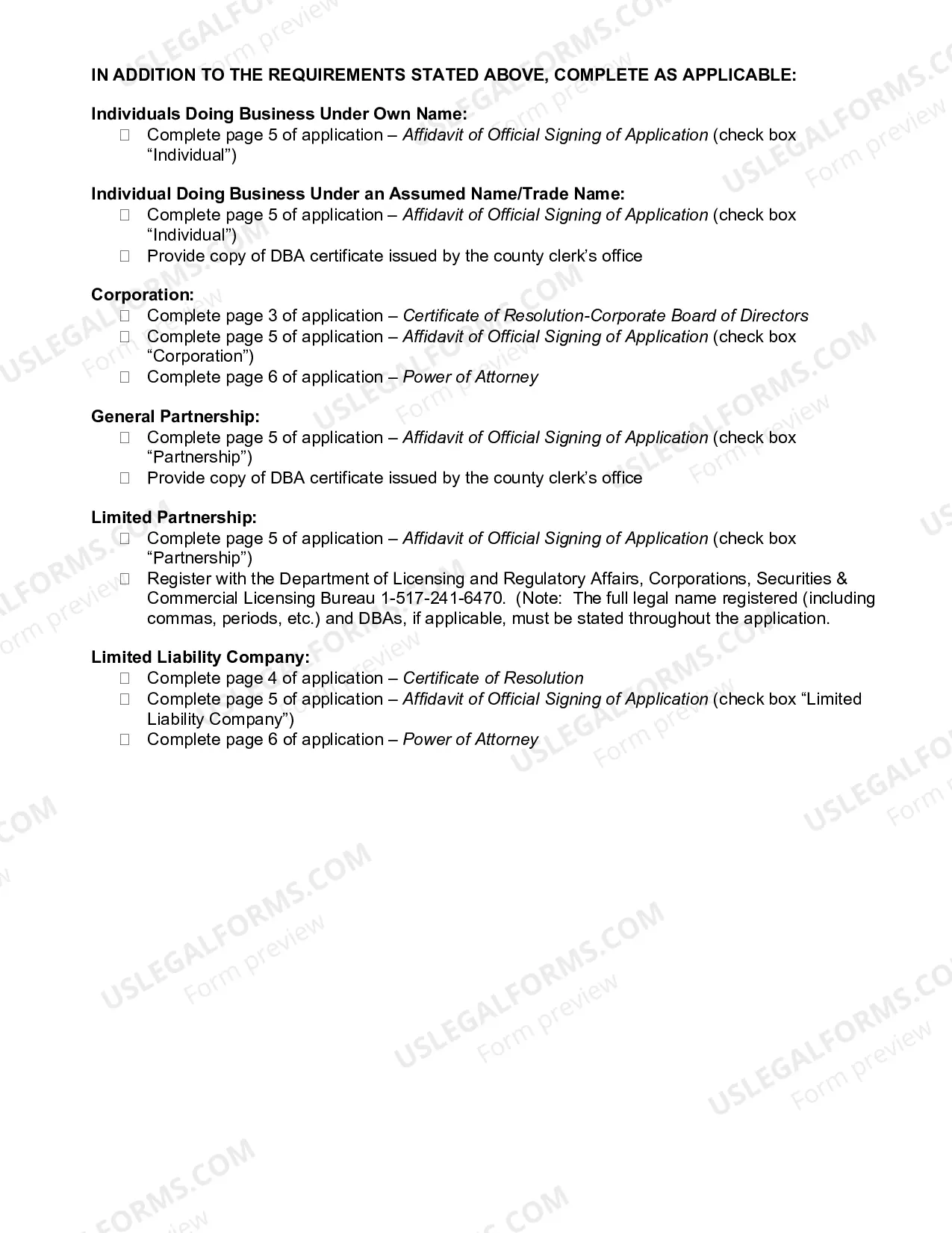 Preview Sales Finance License Application, Procedures and Fe