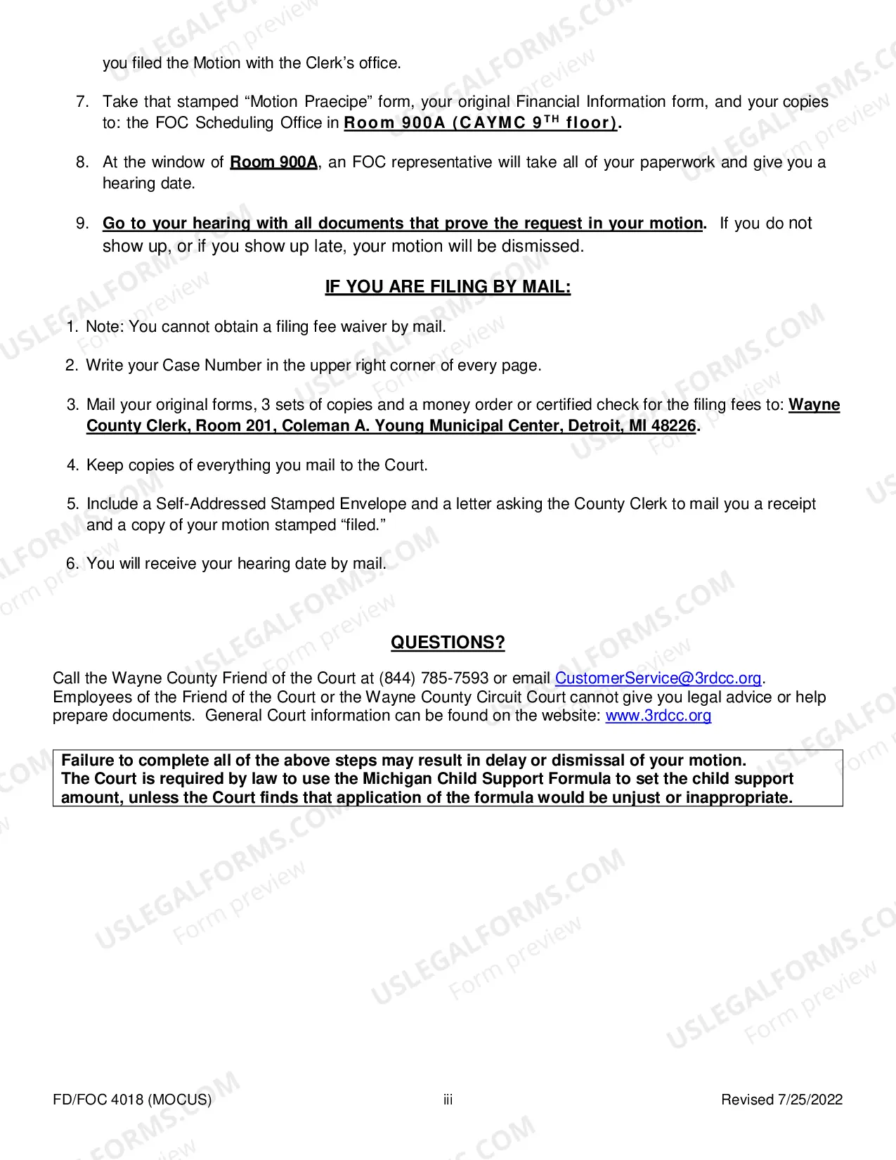 Preview Motion Regarding Custody