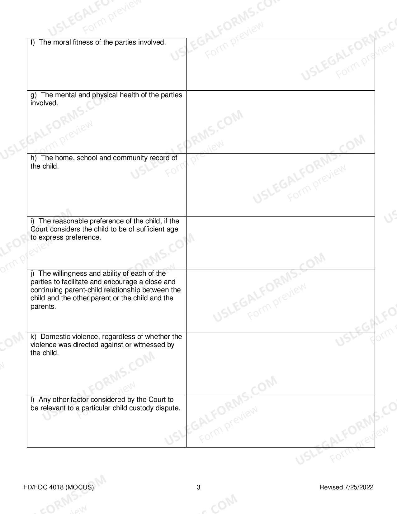 Preview Motion Regarding Custody