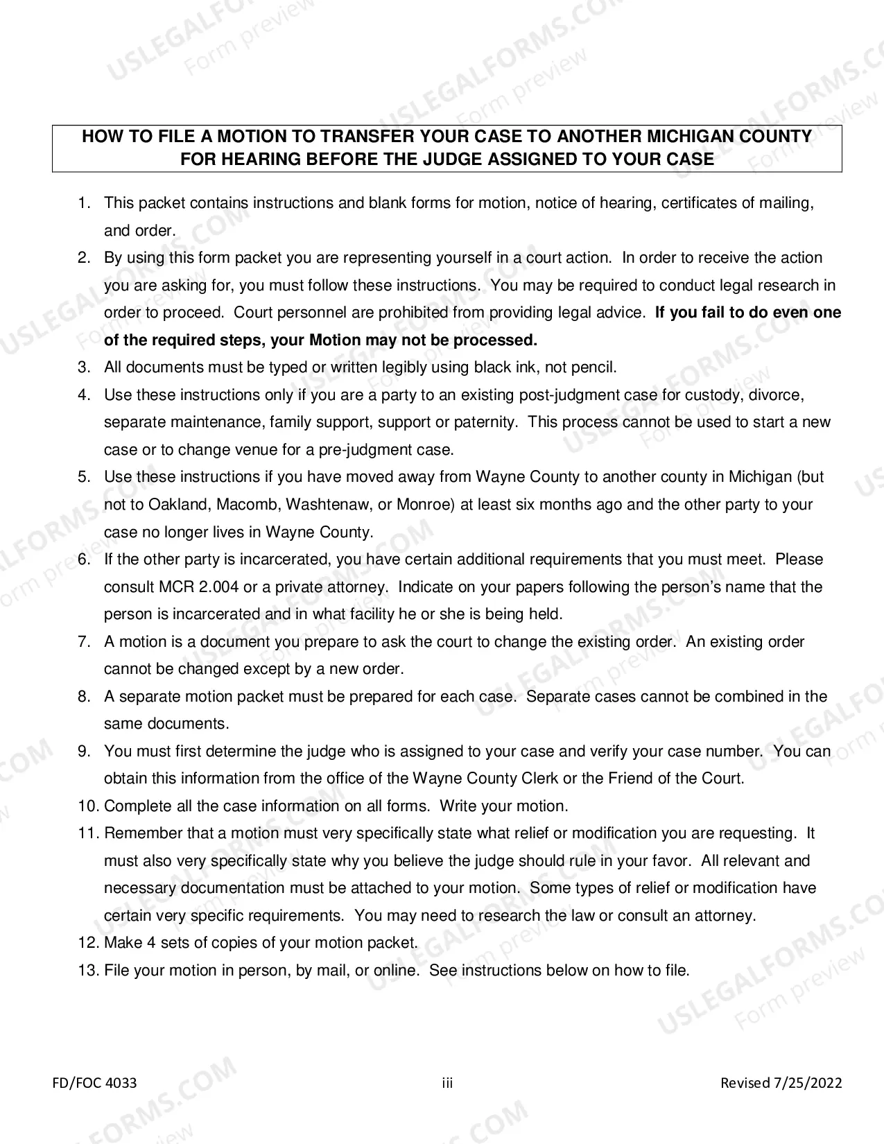 Preview Motion Or Stipulation For Transferring Case (Post-Judgment)
