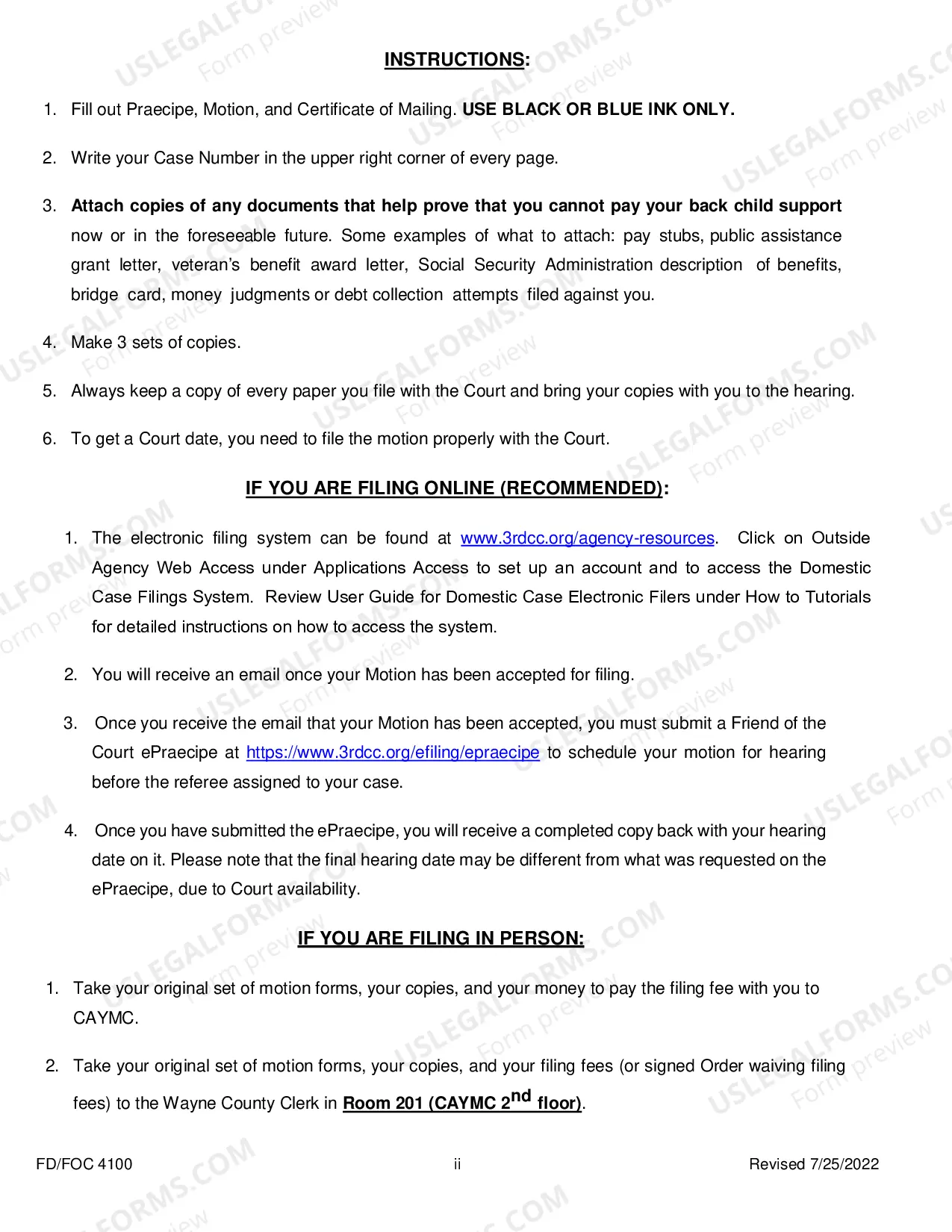 Preview Motion For Payment Plan And Order Adjusting Arrears Upon Compliance Package