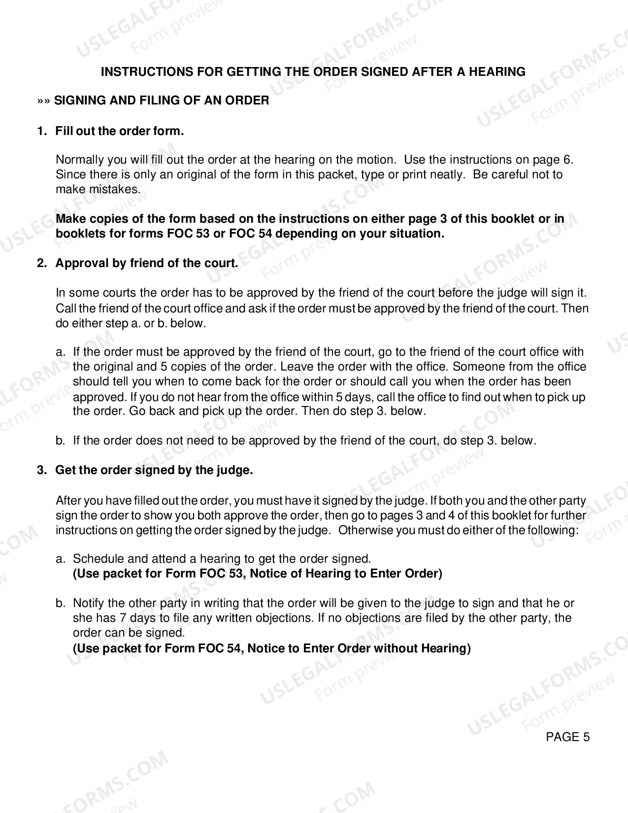 Preview Instructions for FOC 10 or FOC 10a