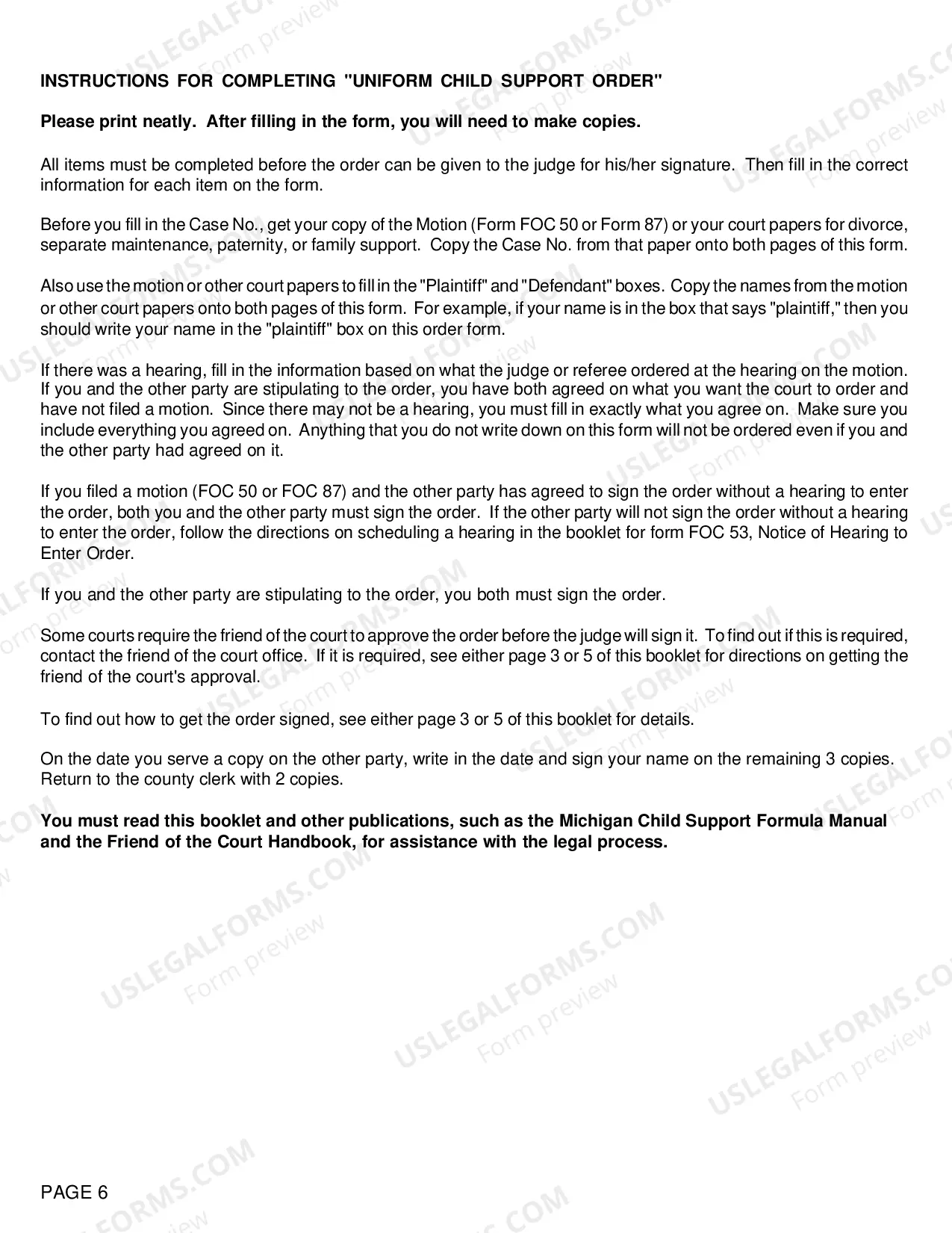 Preview Instructions for FOC 10 or FOC 10a