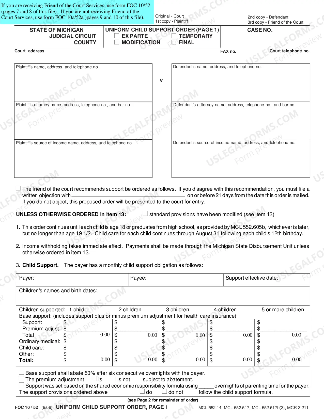 Preview Instructions for FOC 10 or FOC 10a