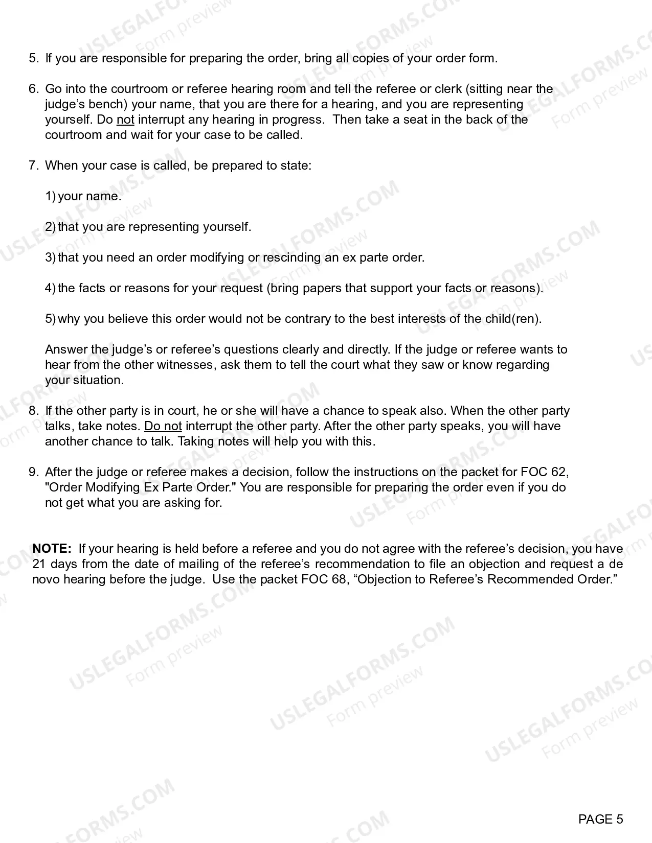 Preview Objection To Ex Parte Order And Motion To Rescind Or Modify