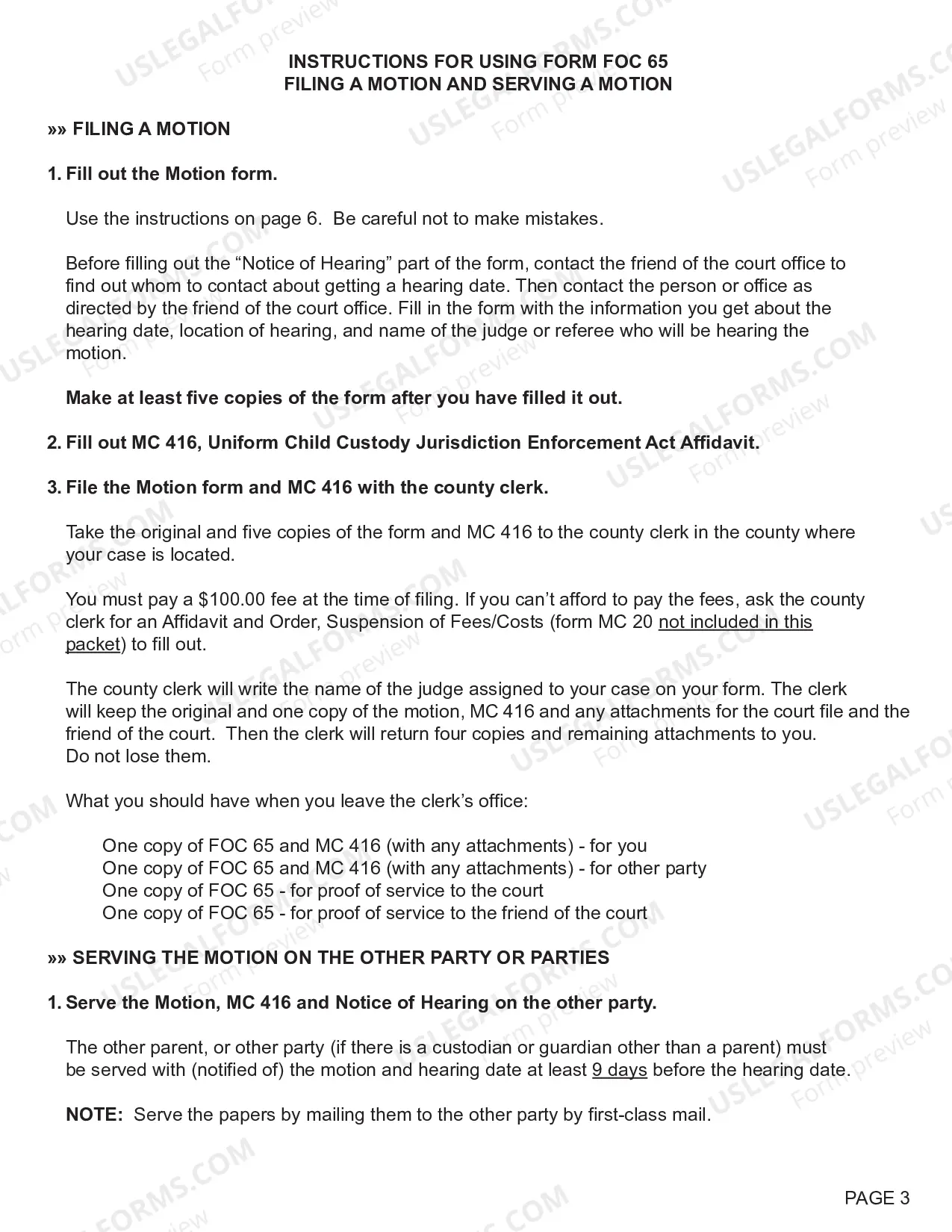 Preview Motion Regarding Parenting Time