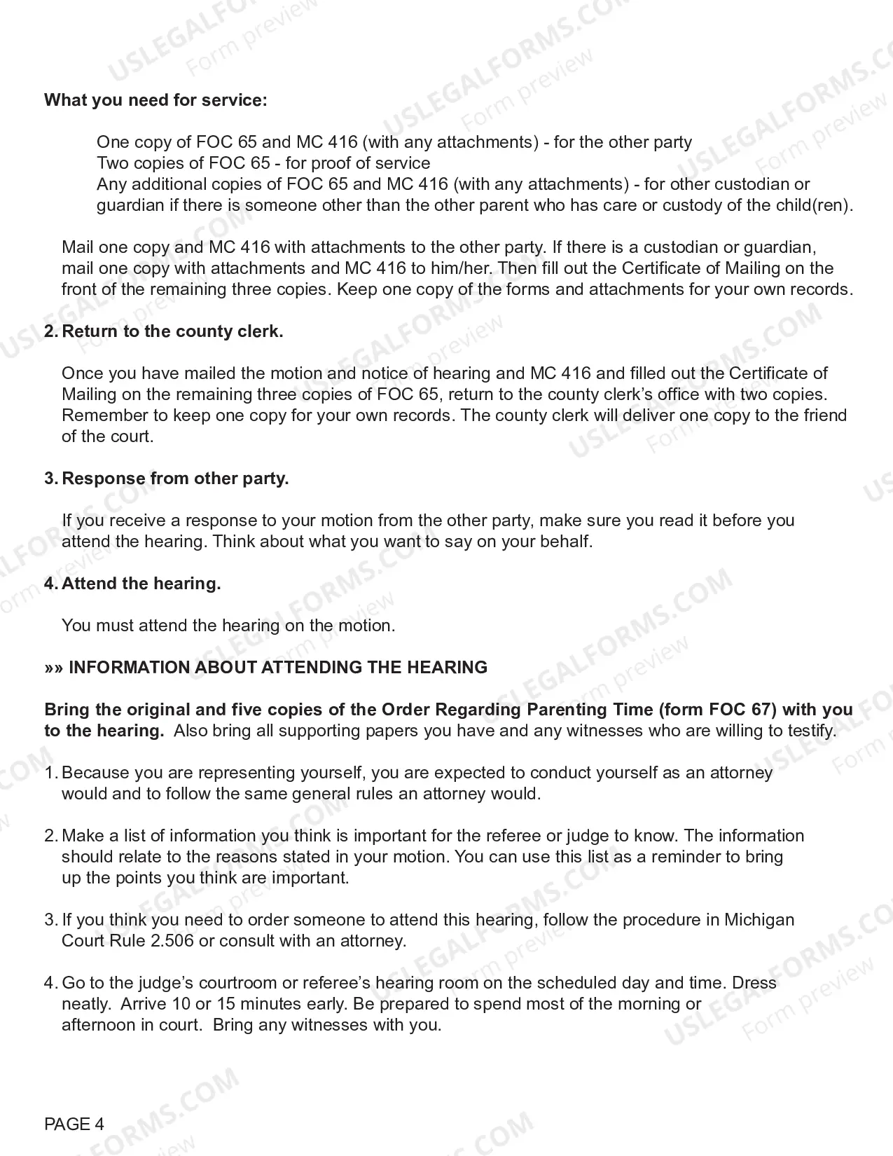 Preview Motion Regarding Parenting Time