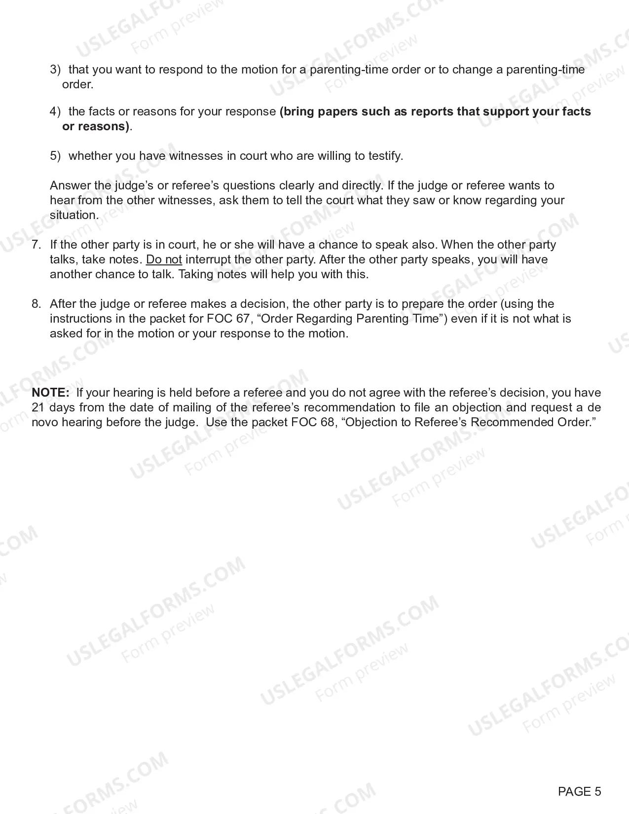 Preview Response To Motion Regarding Parenting Time