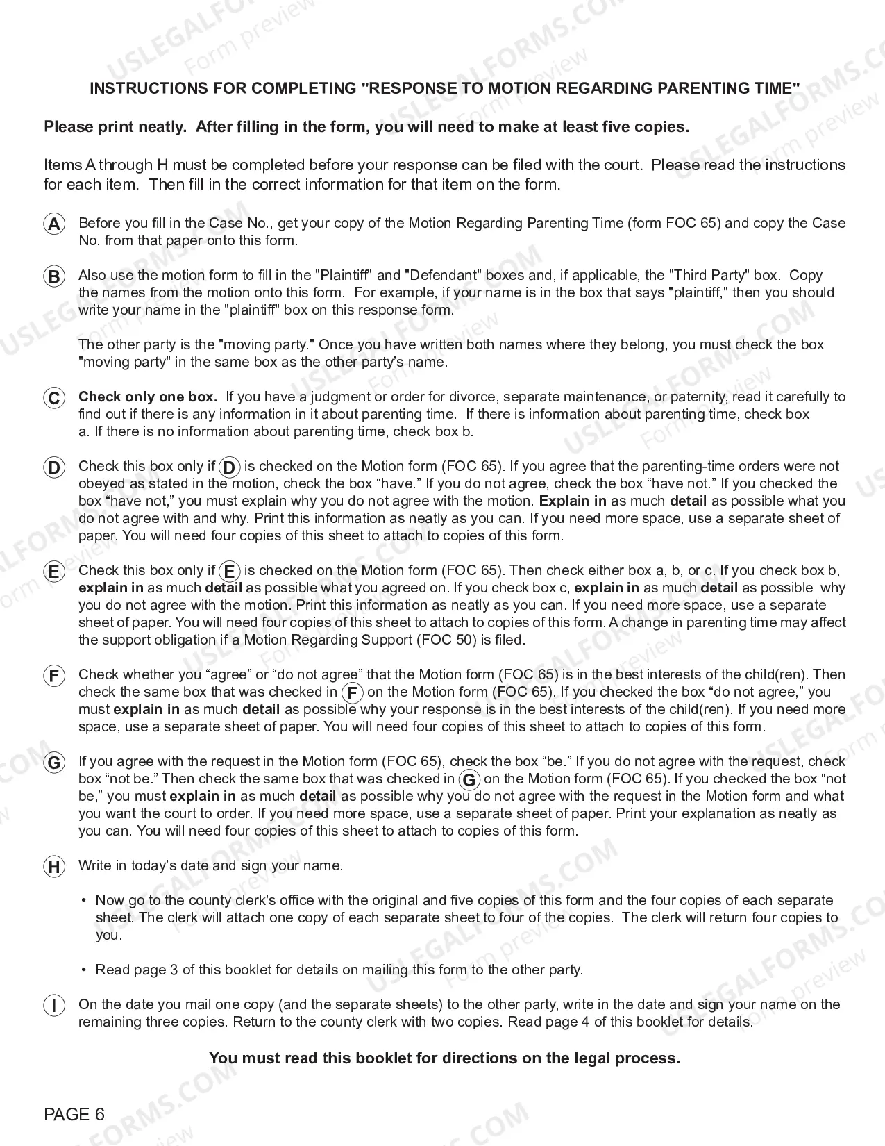 Preview Response To Motion Regarding Parenting Time