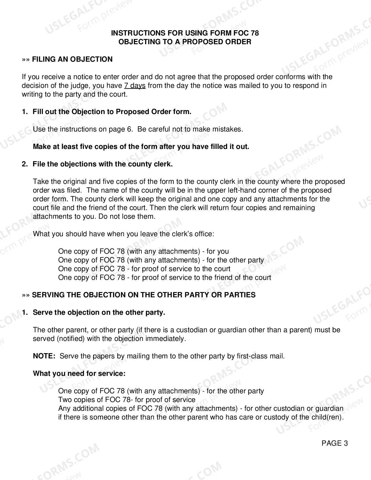 Preview Objection To Proposed Order