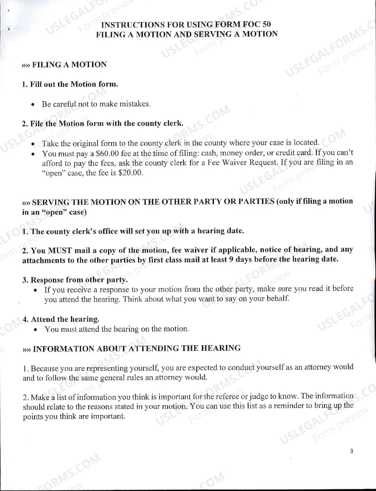 Preview Motion to Change SupportandInstructions