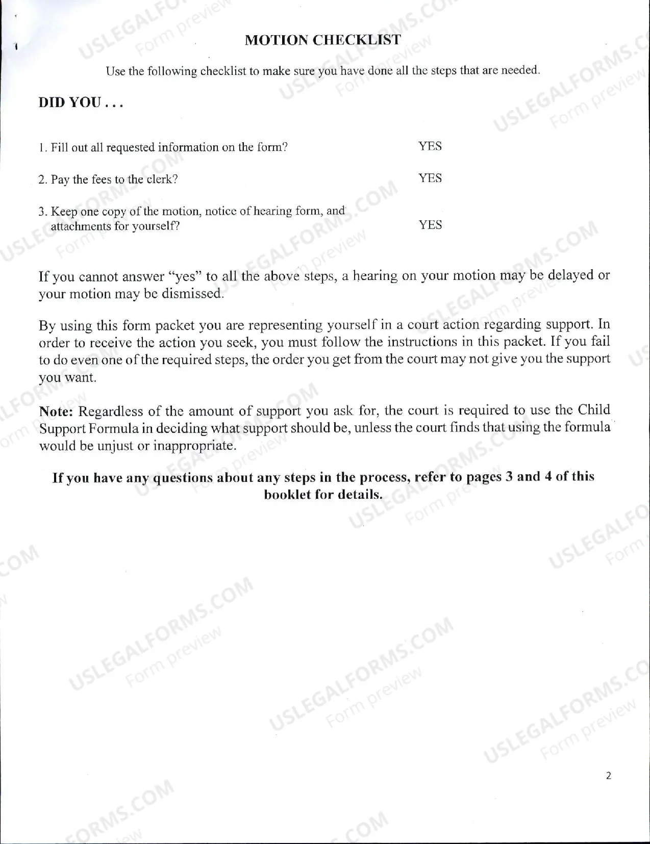 Preview Motion to Change SupportandInstructions