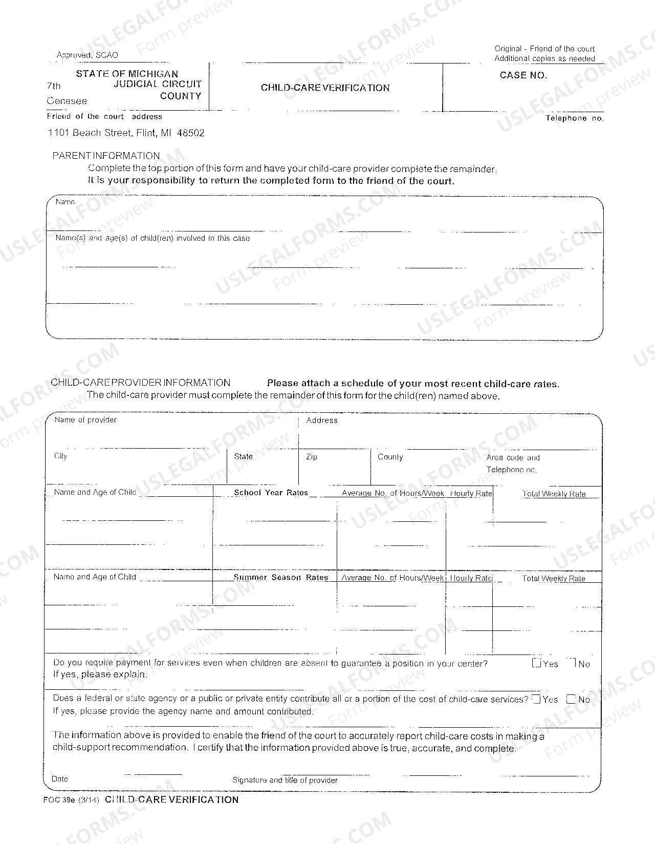 Preview Application For IV-D Services - Modification Review Request