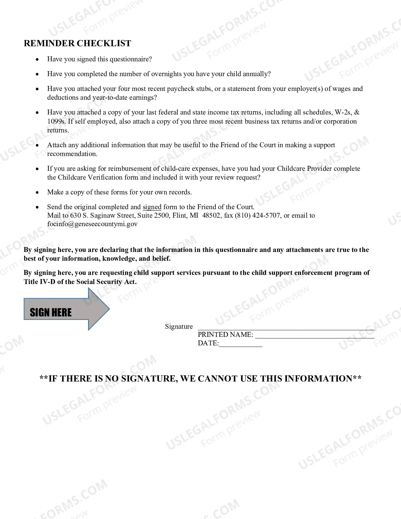 Preview Application For IV-D Services - Modification Review Request