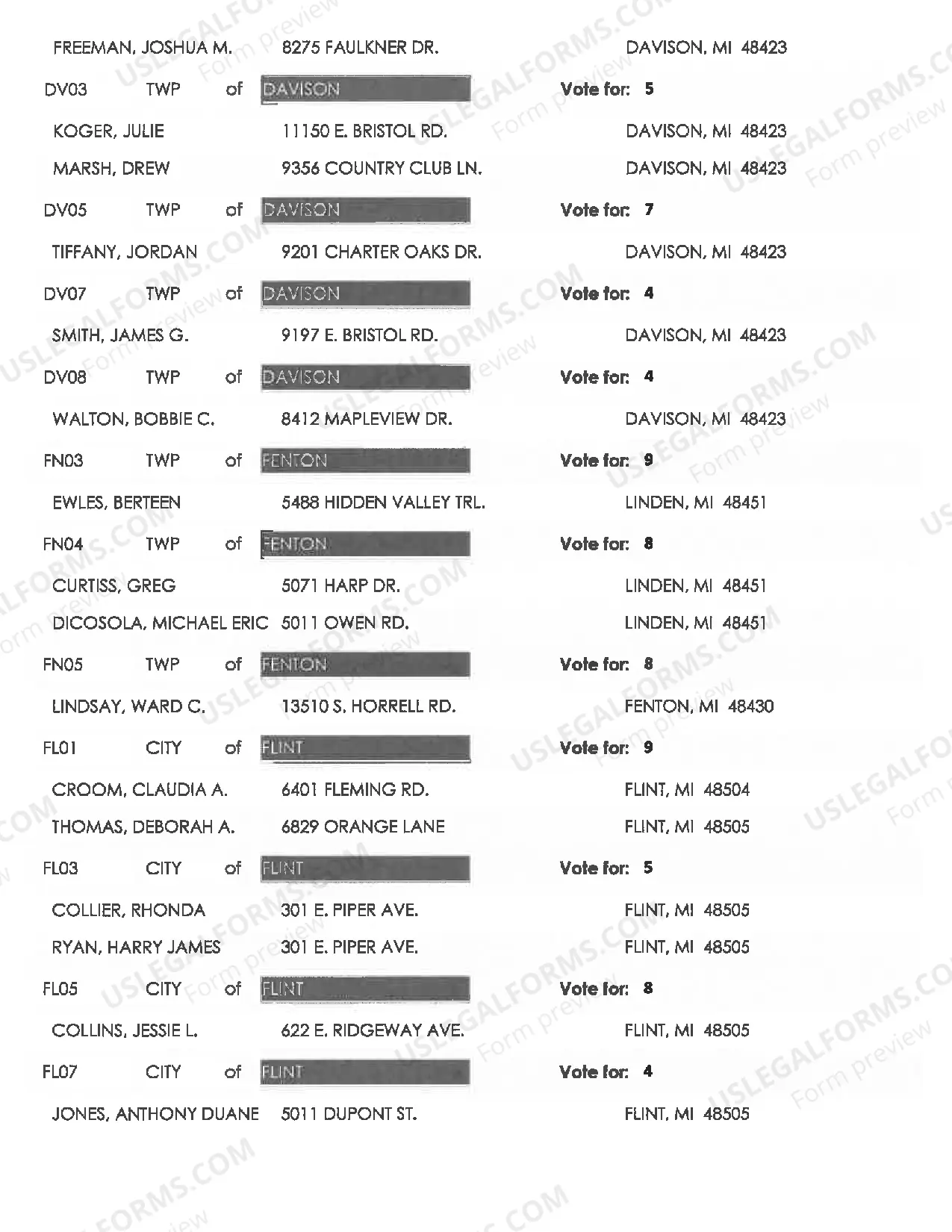 Preview Democratic Delegate Candidates