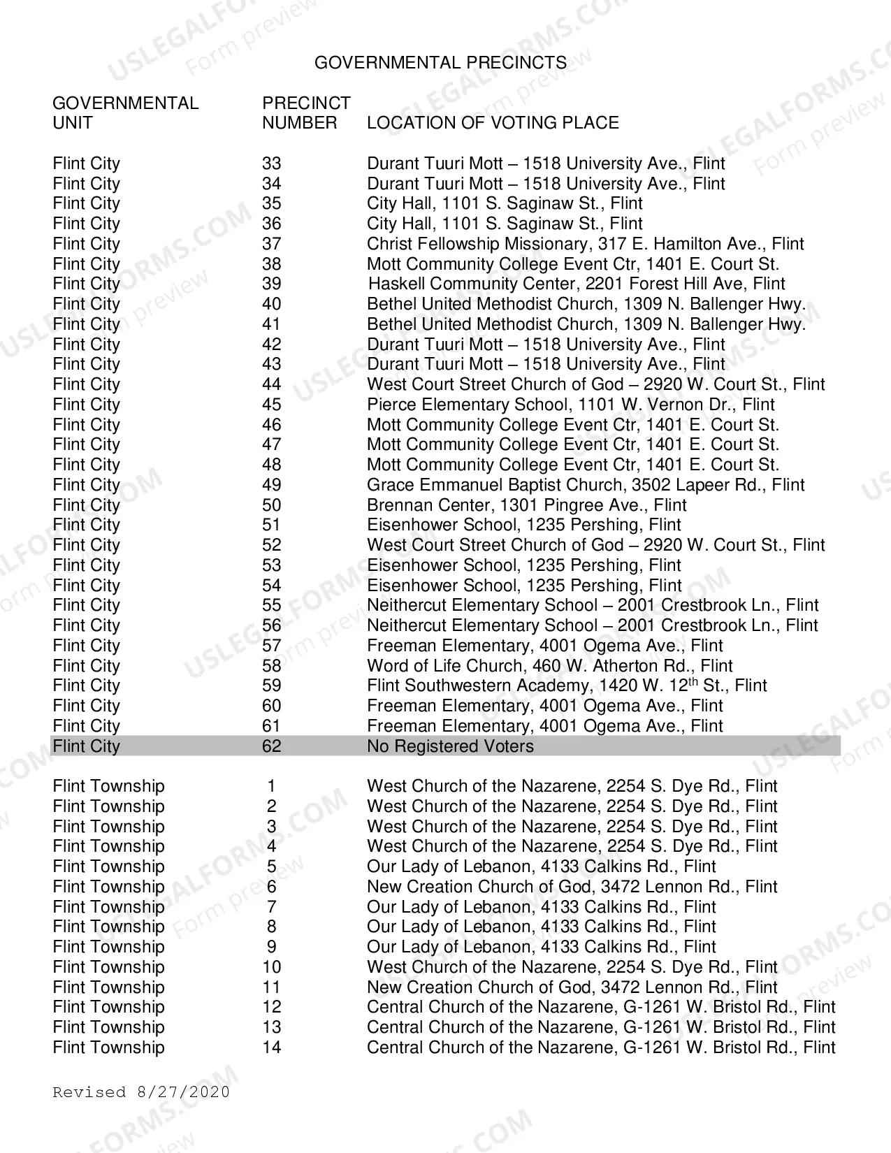 Preview Polling Locations