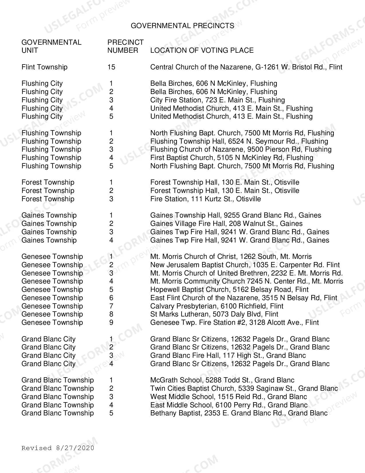 Preview Polling Locations