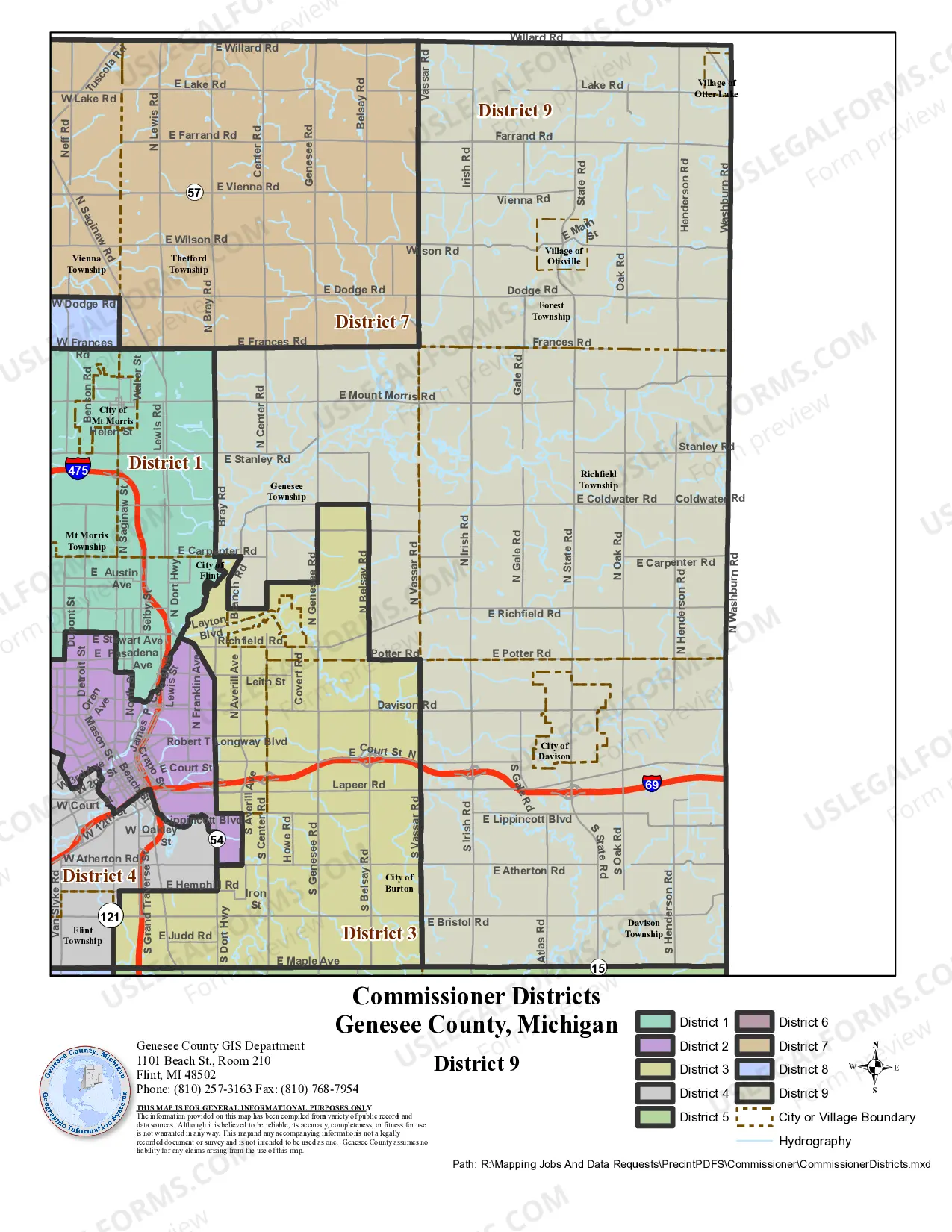 Preview Genesee County Political District Map Book (updated 2017)