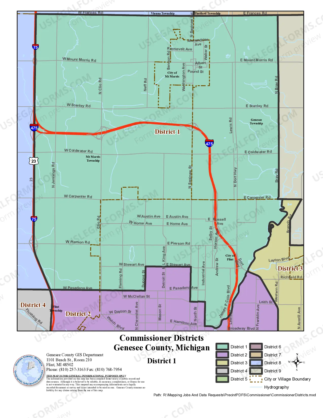 Preview Genesee County Political District Map Book (updated 2017)
