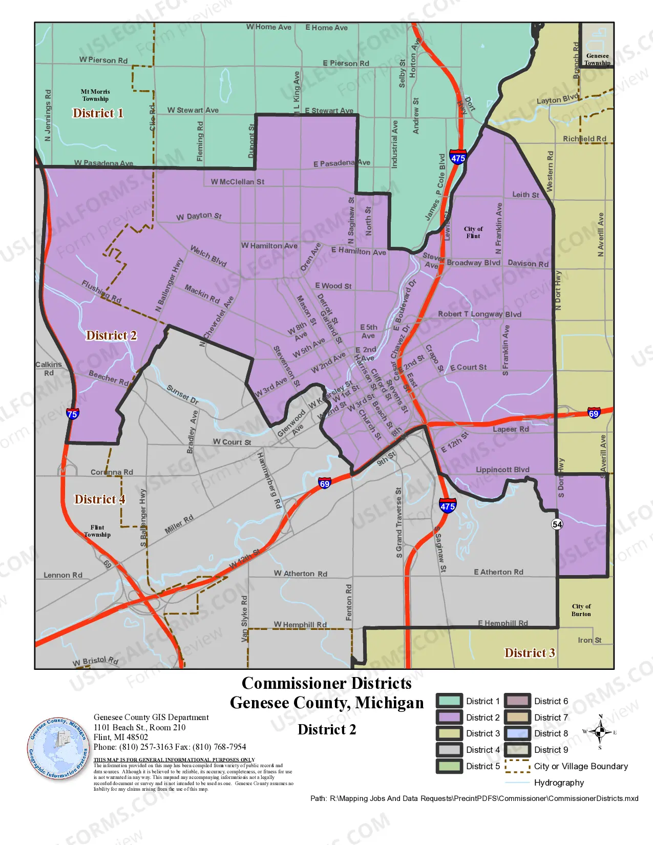 Preview Genesee County Political District Map Book (updated 2017)