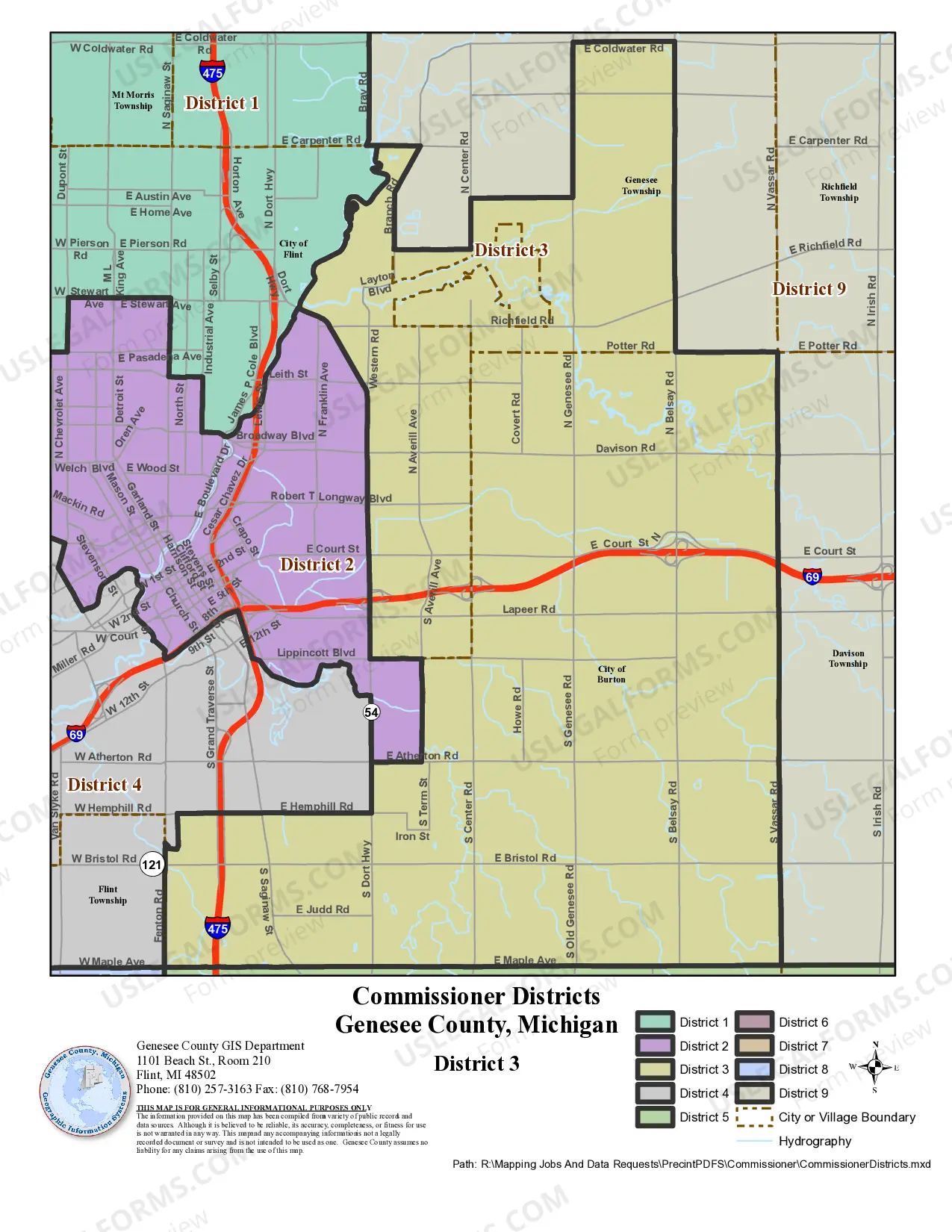 Preview Genesee County Political District Map Book (updated 2017)