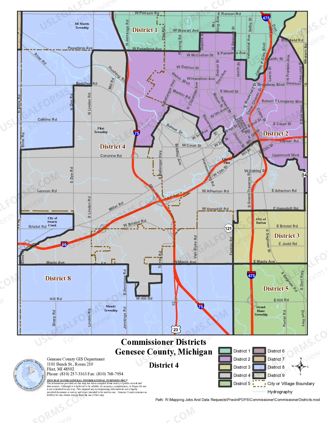 Preview Genesee County Political District Map Book (updated 2017)