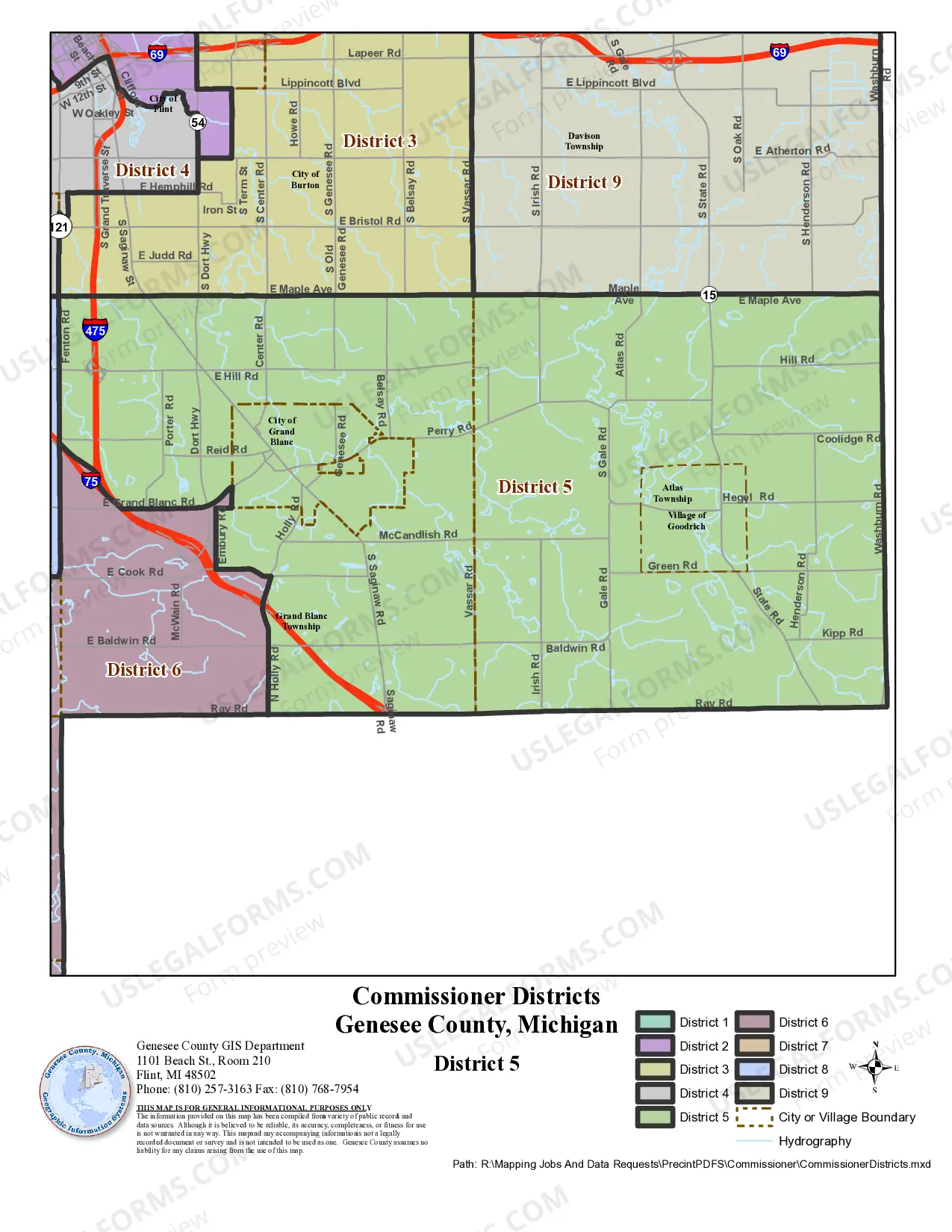 Preview Genesee County Political District Map Book (updated 2017)