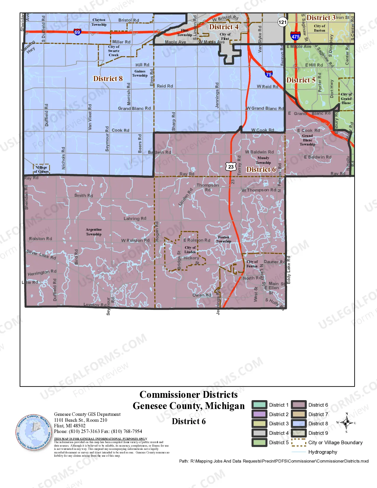 Preview Genesee County Political District Map Book (updated 2017)