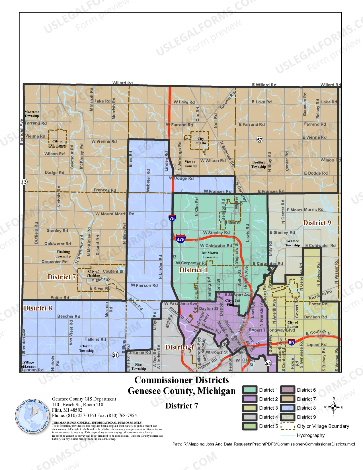 Preview Genesee County Political District Map Book (updated 2017)