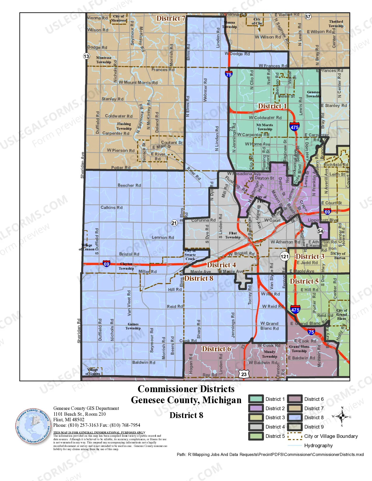 Preview Genesee County Political District Map Book (updated 2017)