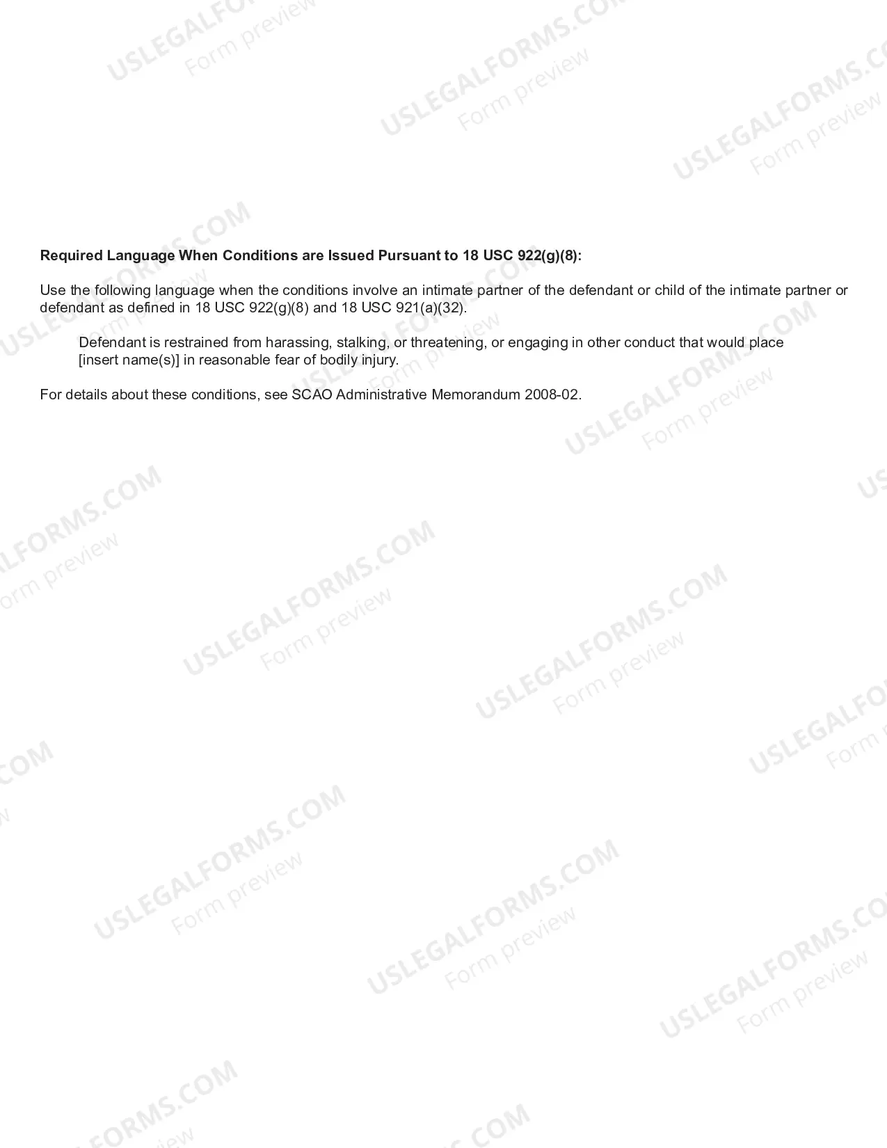 Preview Order of Probation (Designated Case)