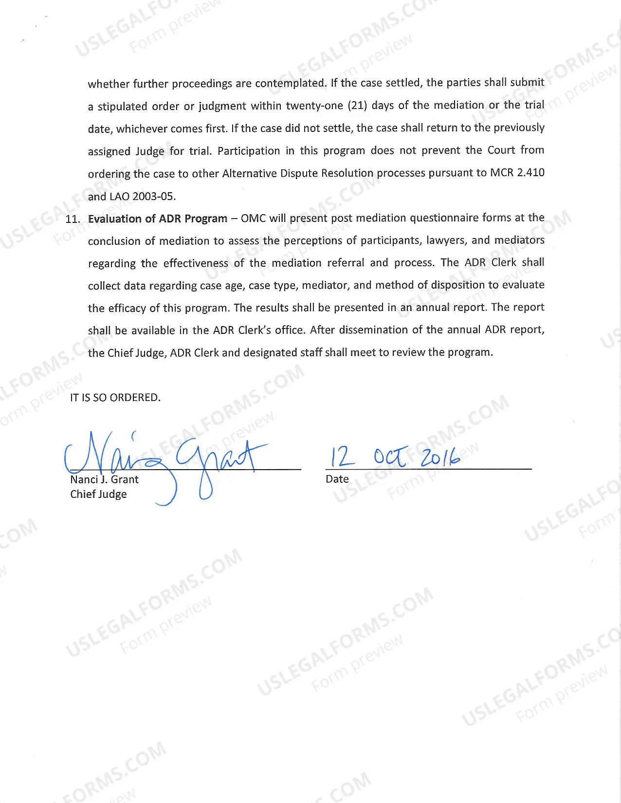 Preview Mediation Plan for Cases Evaluated for an Amount Not to Exceed $25,000