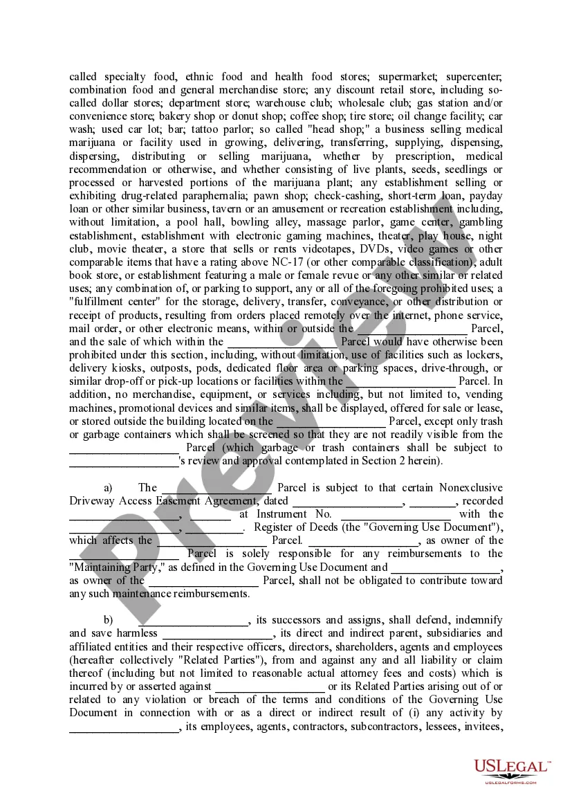 Preview Declaration of Restrictions