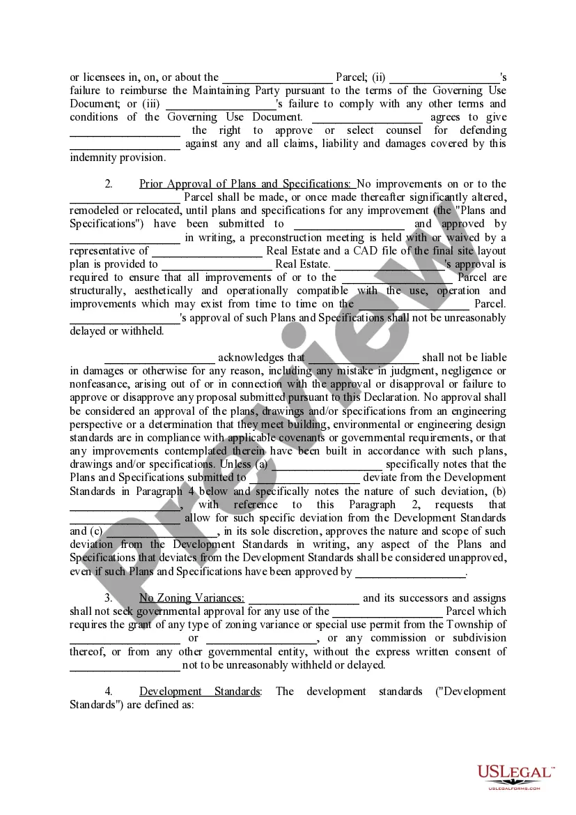 Preview Declaration of Restrictions