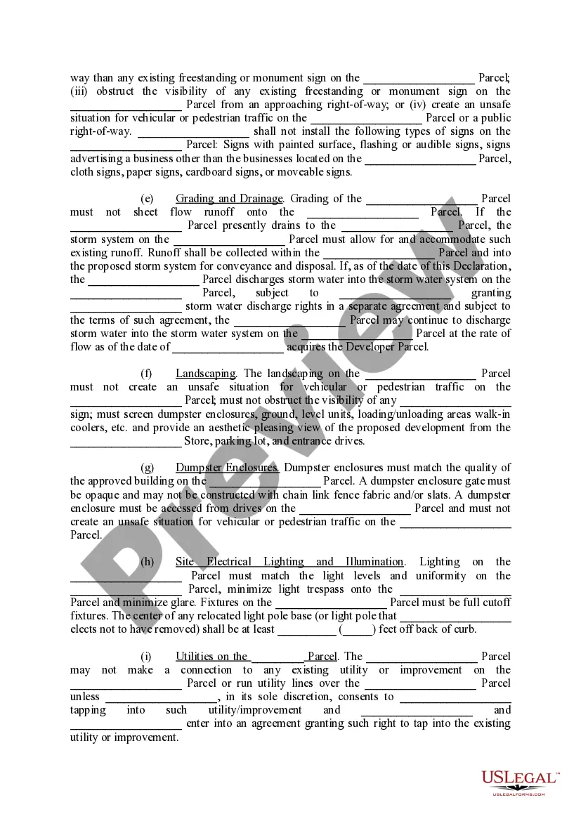 Preview Declaration of Restrictions