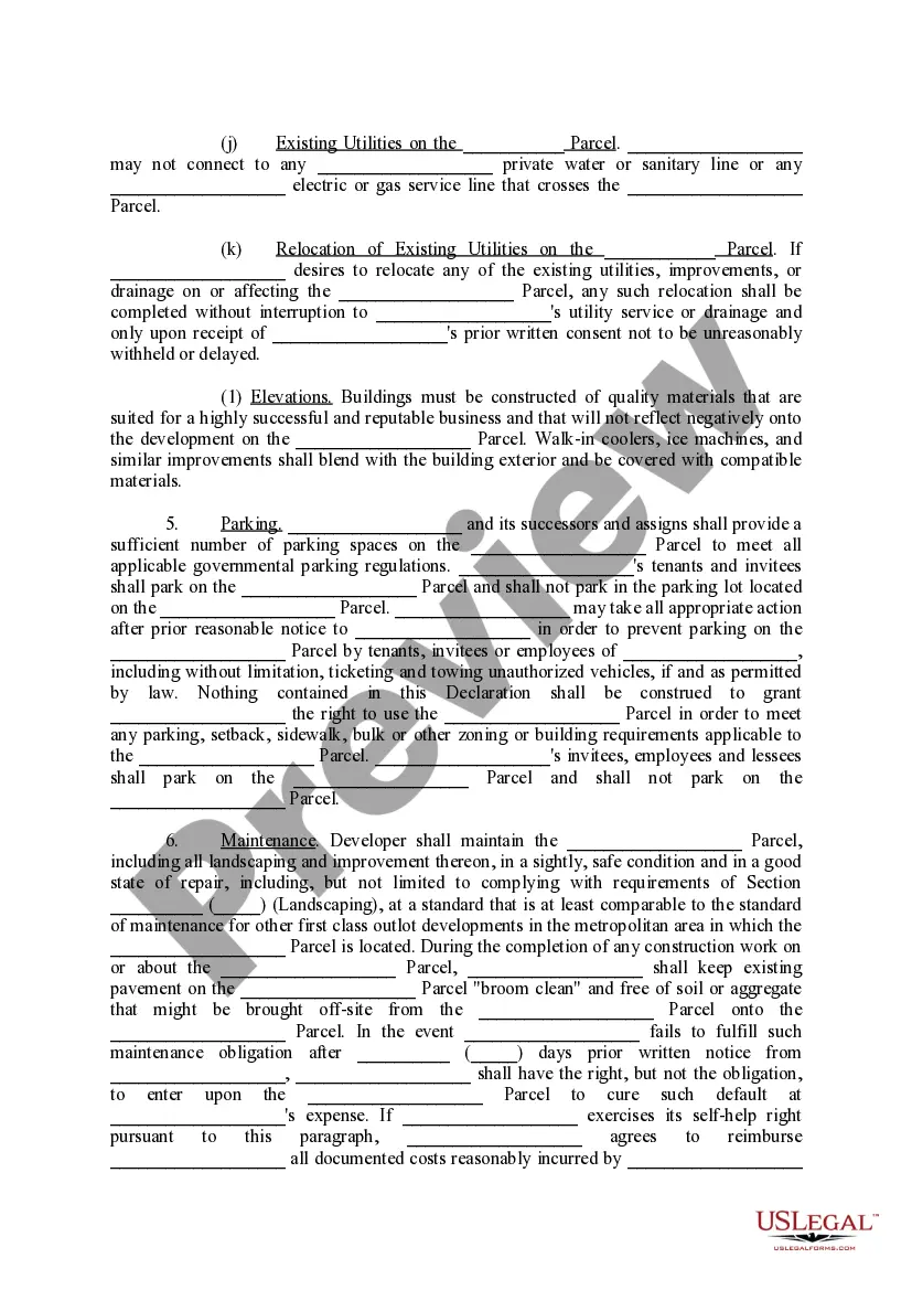 Preview Declaration of Restrictions