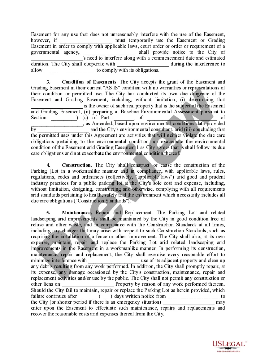 Get Easement Agreement Preview Easement Agreement