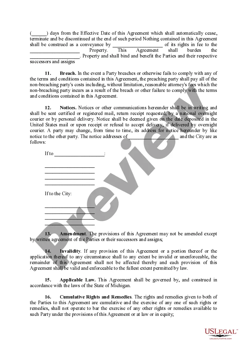 Get Easement Agreement Preview Easement Agreement