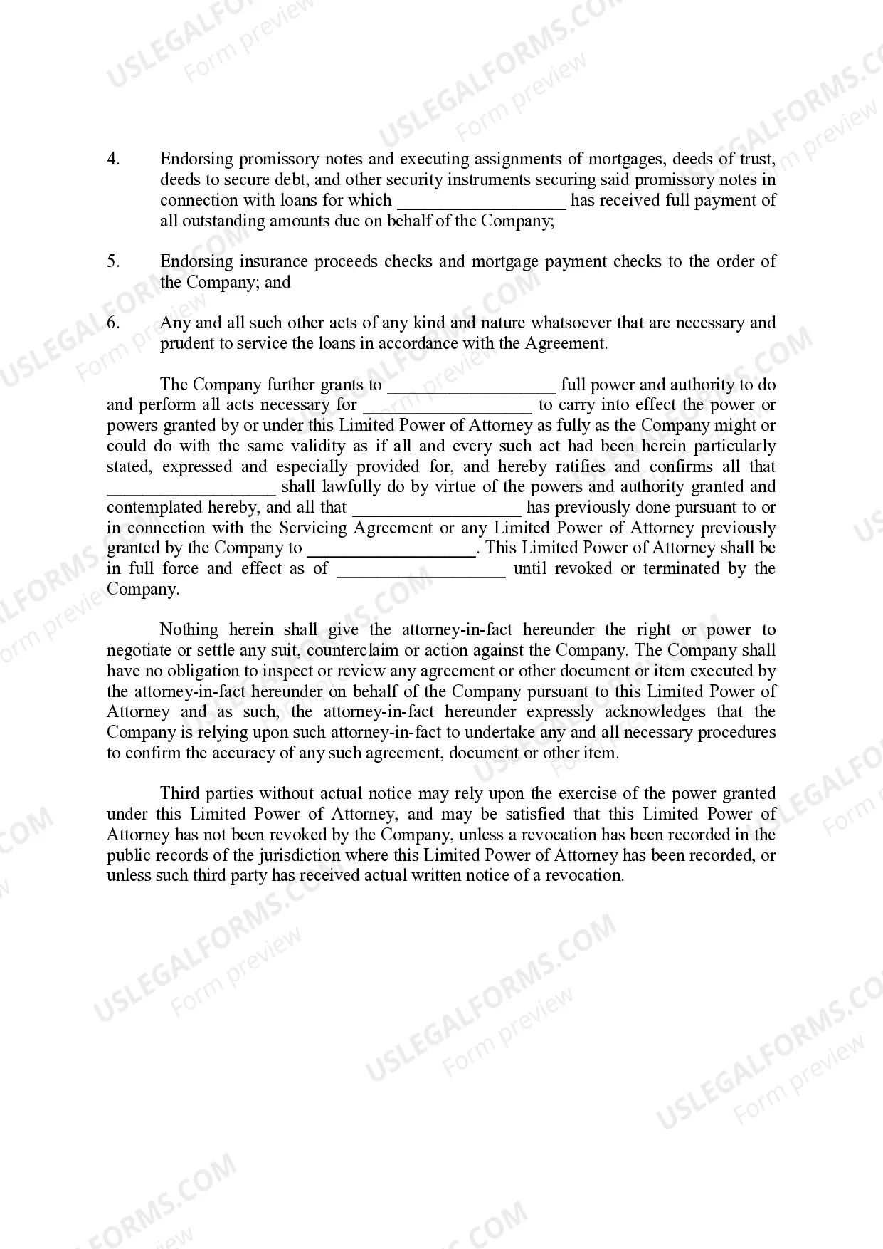 Preview Limited Power of Attorney