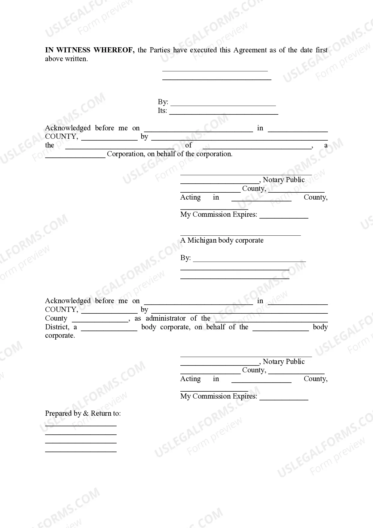 Preview Maintenance Agreement