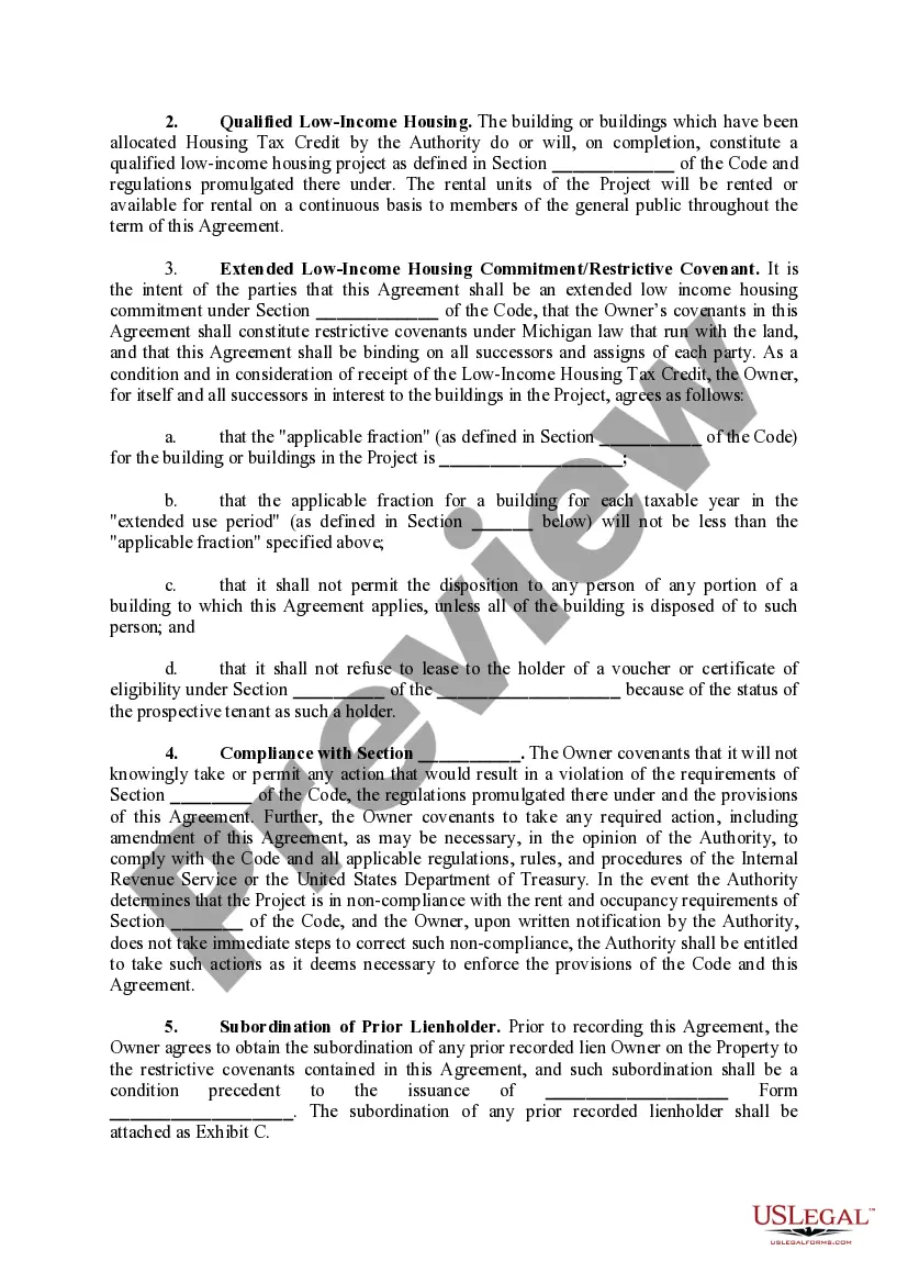 Preview Regulatory Agreement