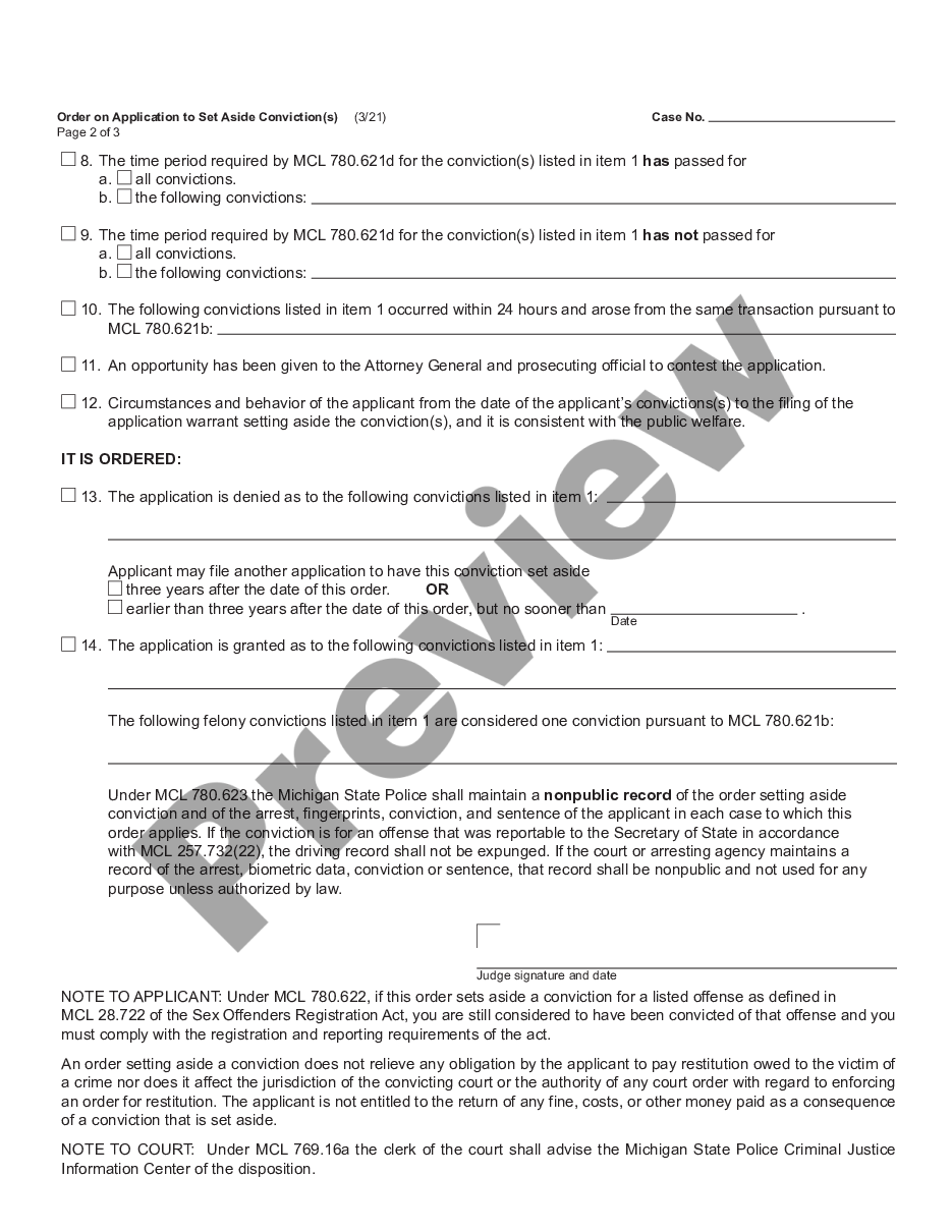 order-to-set-aside-conviction-michigan-with-application-us-legal-forms