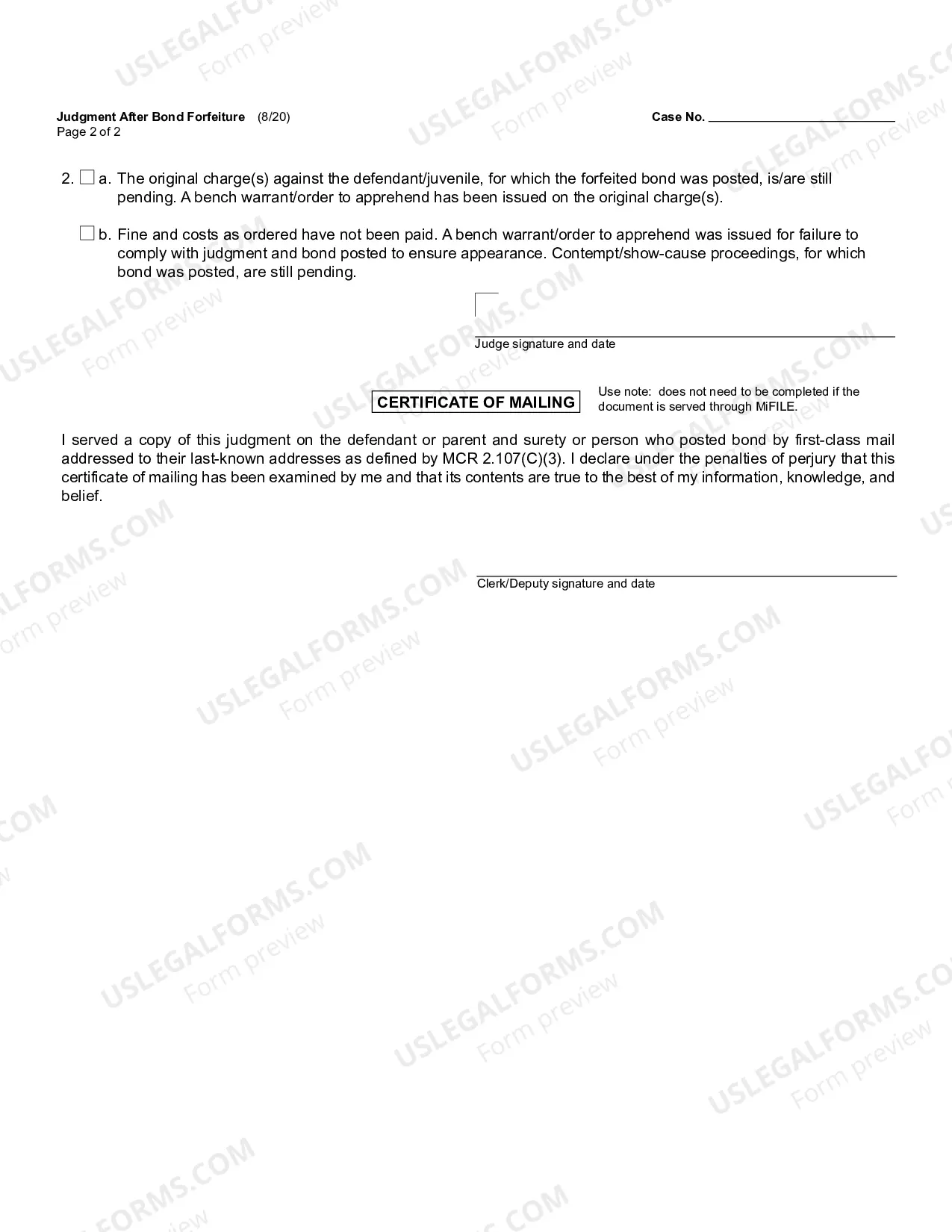 Preview Judgment after Bond Forfeiture