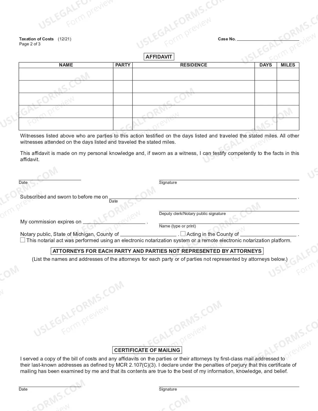 Preview Taxation of Costs