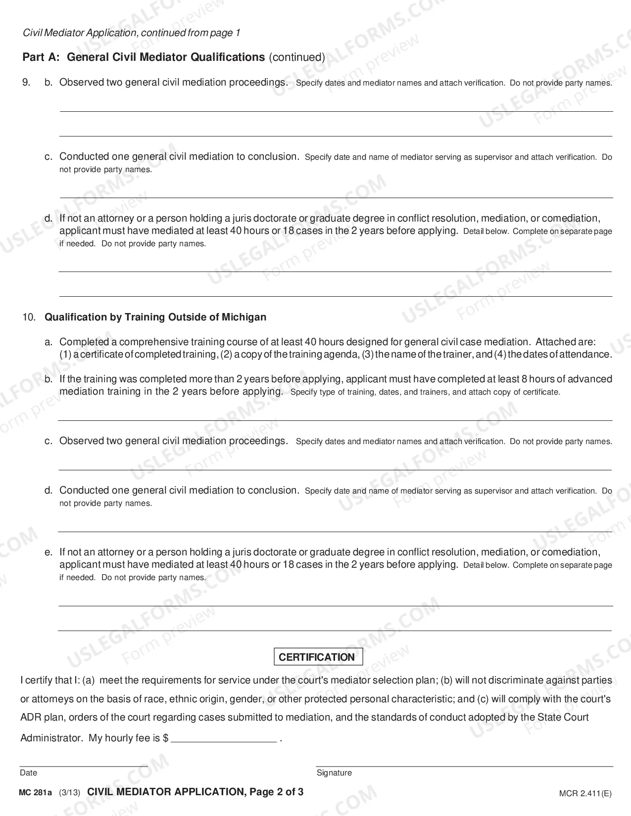 Preview Civil Mediator Application