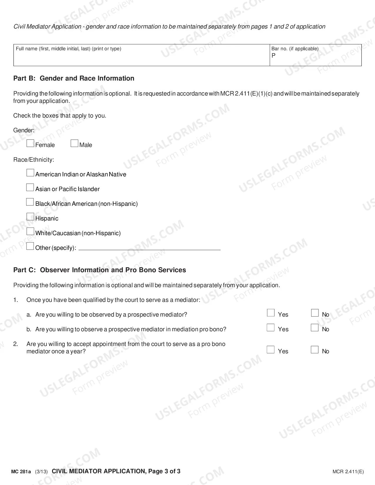 Preview Civil Mediator Application