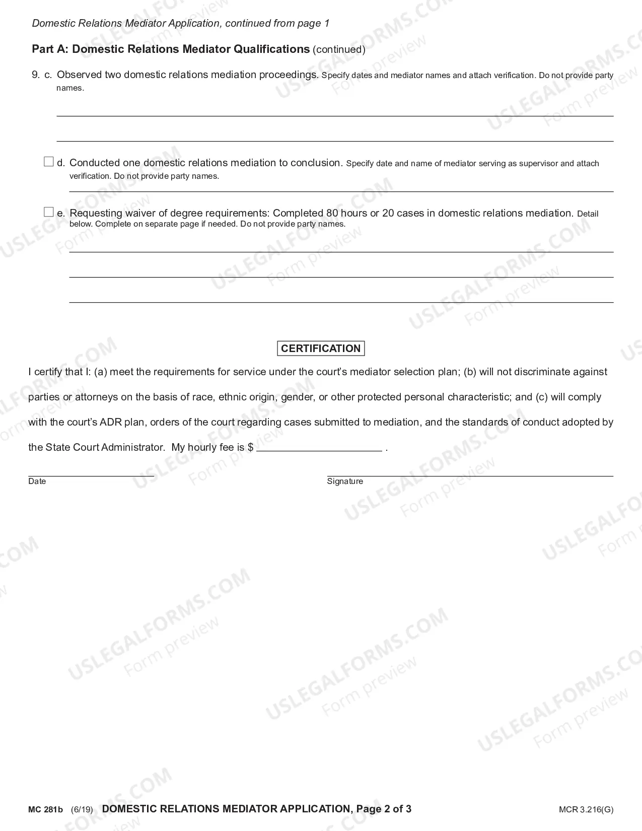 Preview Domestic Mediator Application