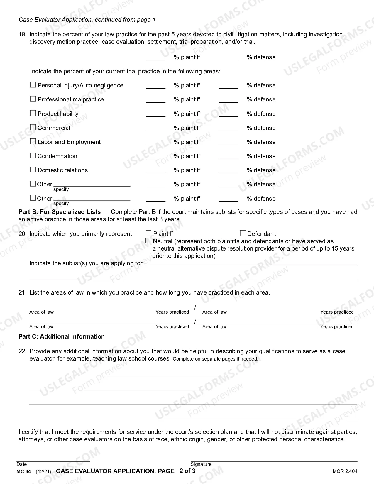 Preview Case Evaluator Application
