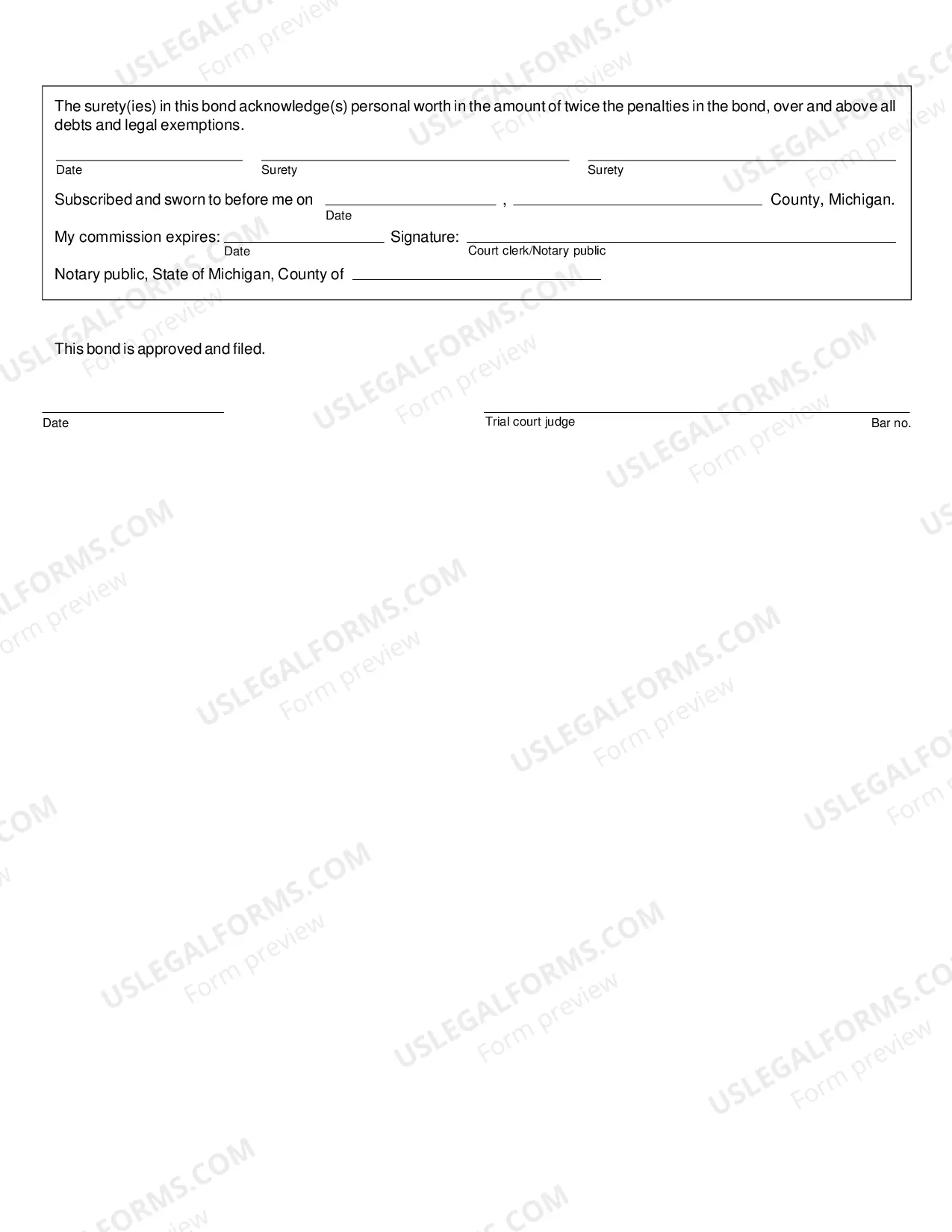 Preview Bond On Appeal